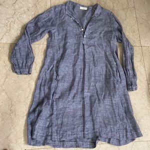 CP Shades lightweight LinenDress in denim. Size XS
